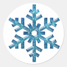 Schitter de Sticker van Kerstmis van de Sneeuwvlok