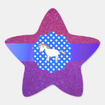 Schitter eenhoorn ster sticker