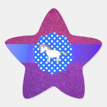 Schitter eenhoorn ster sticker