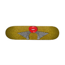 Schitter Lippen met Vleugels Skate Deck