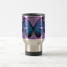 Schitterende Blauwe Vlinder Morpho Mokken