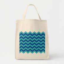 Schittert de Blauwe Chevron van Sparkly Draagtas