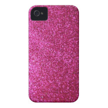 Schittert het Hete Roze van Faux Case-Mate iPhone 4 Hoesje