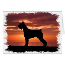 Schnauzer géant carte de vœux