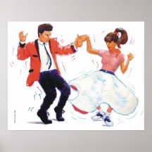schommelings danser met van het poedelrok en zadel plaat