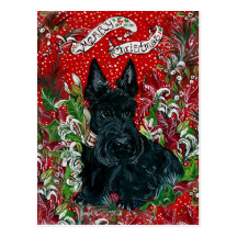 Schotse Kerstmis van Terrier Wenskaarten