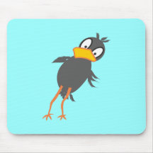 schräger Vogel Mousepads