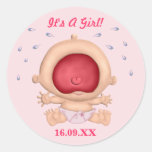 Schreeuwend Baby is het een Sticker van het Meisje