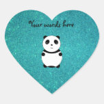 Scintillement mignon de turquoise de panda de bébé adhésif