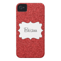Scintillement rouge personnalisé coques iPhone 4 Case-Mate