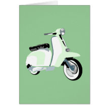 Scooter de mod d'années '60 carte de vœux