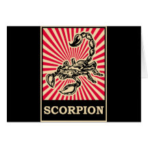 Scorpion d'art de bruit cartes de vœux