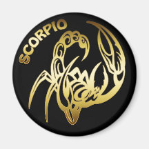 SCORPION D'OR AIMANTS POUR RÉFRIGÉRATEUR