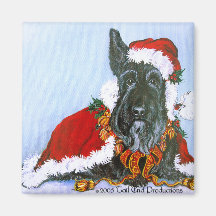 Scottie Claus Aimant Pour Réfrigérateur