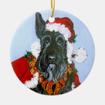 Scottie de Kerstman Ornament
