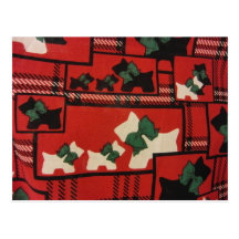 Scotties et Westies de plaid Cartes Postales