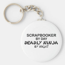 Scrapbooker Ninja mortel par nuit Porte-clefs