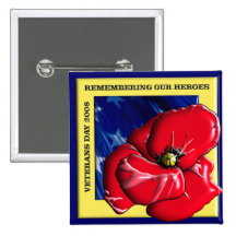 Se rappeler notre jour de vétérans de héros 2008 badges avec agrafe