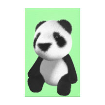Séance mignonne du panda 3d (editable) impressions sur toile