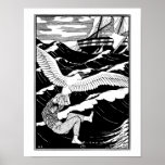 Secouru par une mouette géante posters