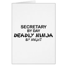 Secrétaire Deadly Ninja par nuit Cartes De Vœux