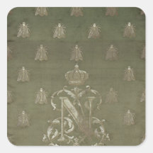 Section de vert et de damassé d'or adhésifs