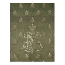 Section de vert et de damassé d'or carte postale