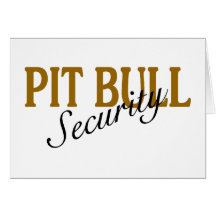 Sécurité de pitbull cartes de vœux