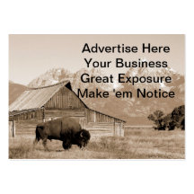 Sépia de bison/grange cartes de visite professionnelles