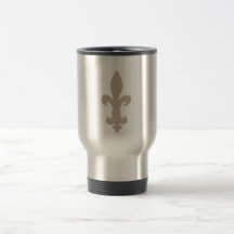 sépia Fleur De Lis Tasse À Café