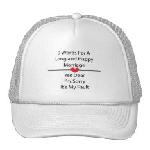 Sept mots pour un long et heureux mariage casquettes de camionneur
