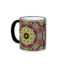 Série #2 de motif de fractale de mandala mug