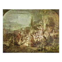 Sermon de Jean-Baptist par Rembrandt Harmensz. Faire-parts