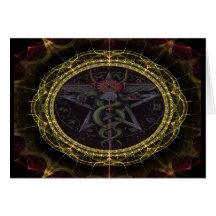 Serpents de pentagone étoilé carte de vœux