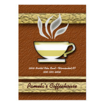 service de café cartes de visite personnelles