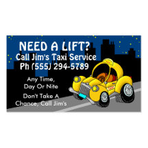 Service de taxi modèles de cartes de visite