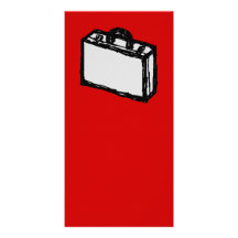 Serviette de bureau ou valise de voyage. Croquis.  Carte Avec Photo