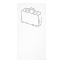 Serviette de bureau ou valise de voyageurs. Croqui Photocarte Customisée