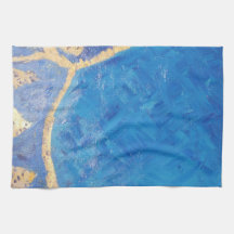 serviette de cuisine bleue de tissu serviette pour les mains