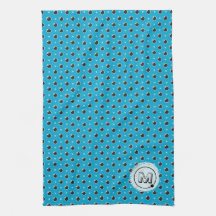 Serviette de cuisine impertinente de monogramme de serviette éponge