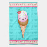 Serviette mignonne de Mojo de cornet de crème glac Serviette Pour Les Mains