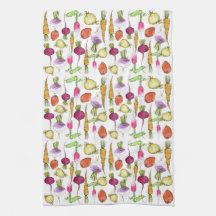 Serviette végétale d'art de Raddish de betterave d Linge De Cuisine