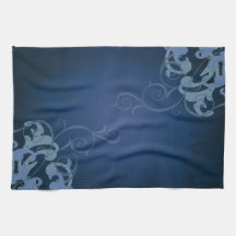 Serviettes de cuisine bleues de rouleau bleu chic serviette éponge