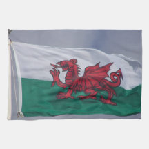 Serviettes de cuisine de drapeau du Pays de Galles Serviettes Pour Les Mains