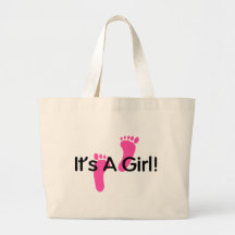 Ses empreintes de pas d'un rose de fille sacs
