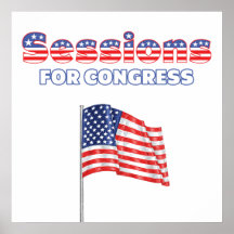 Sessions pour le drapeau américain patriotique du  posters