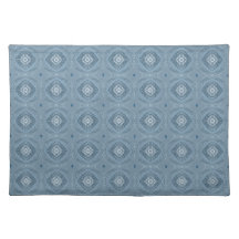 Sets de table abstraits chics de bleu de diamant