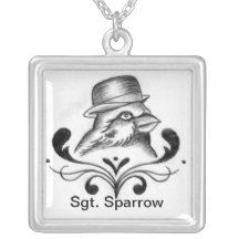 Sgt. het Vierkant van de Tegenhanger van de Mus Gepersonaliseerde Ketting