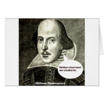 Shakespeare-citation ; Ni un emprunteur ni un prêt Carte