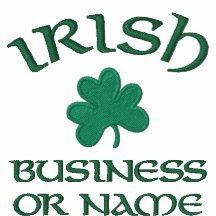 Shamrock Chemise-Irlandais Embroided de polo
